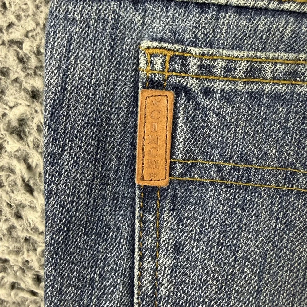 Cinch Jeans Mens 35x34 Blue Denim Straight Leg Medium Wash Western RMCC-3012-C